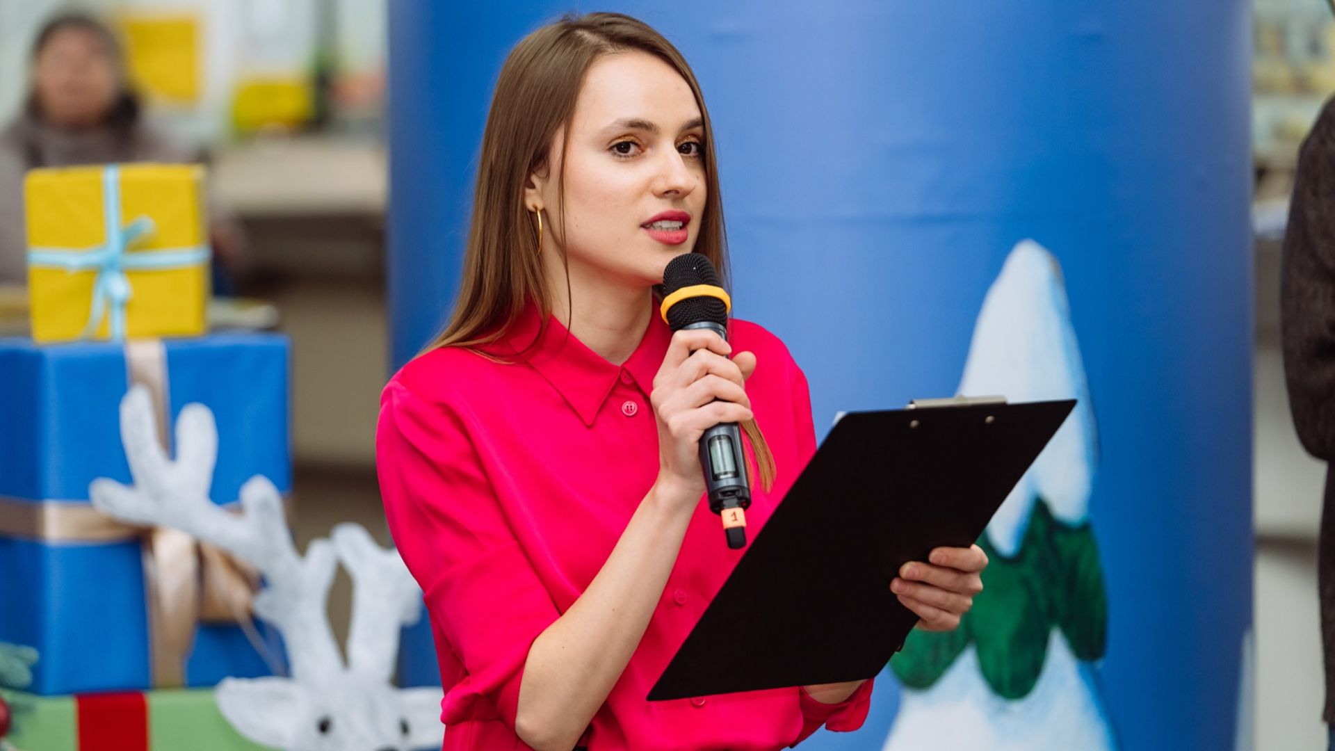 Фотозона з банером-пресволлом на святі Святого Миколая